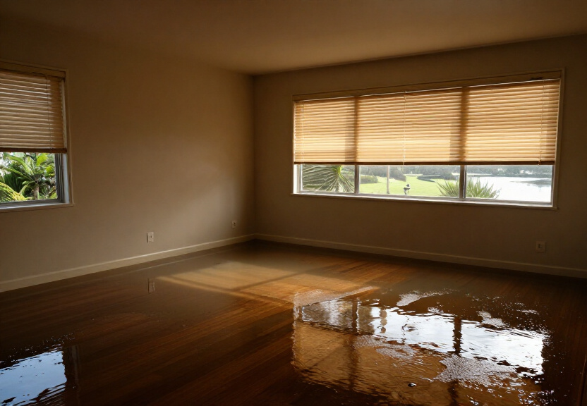 Flooded basement in Revesby before cleanup